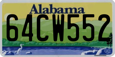 AL license plate 64CW552