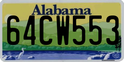 AL license plate 64CW553