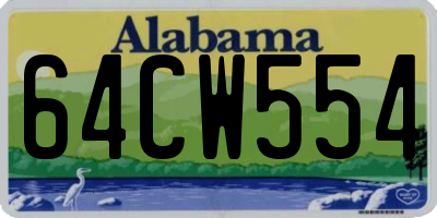 AL license plate 64CW554
