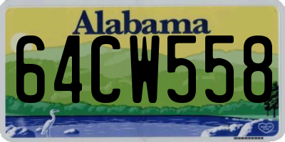 AL license plate 64CW558