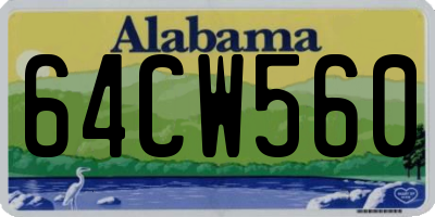 AL license plate 64CW560