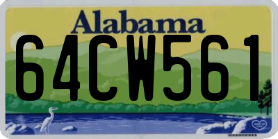 AL license plate 64CW561