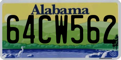 AL license plate 64CW562