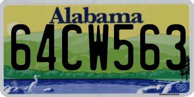 AL license plate 64CW563