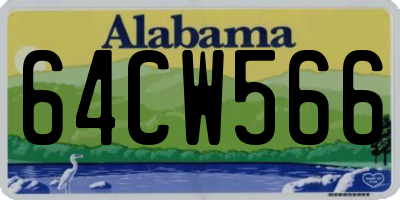 AL license plate 64CW566