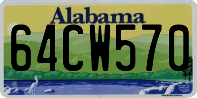 AL license plate 64CW570