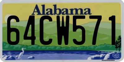 AL license plate 64CW571