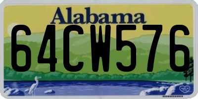 AL license plate 64CW576