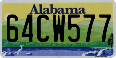 AL license plate 64CW577