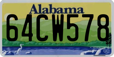 AL license plate 64CW578