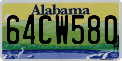 AL license plate 64CW580