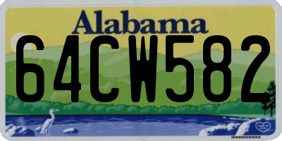 AL license plate 64CW582