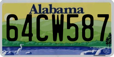 AL license plate 64CW587