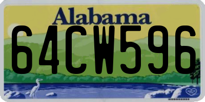 AL license plate 64CW596