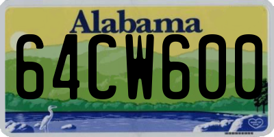 AL license plate 64CW600