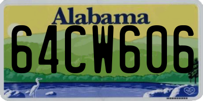 AL license plate 64CW606