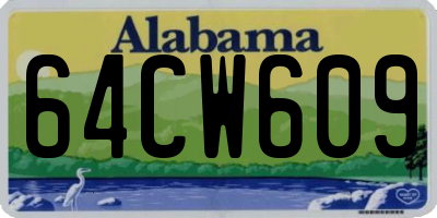 AL license plate 64CW609