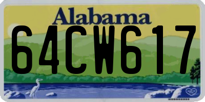 AL license plate 64CW617