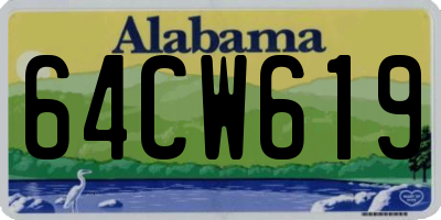 AL license plate 64CW619