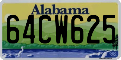 AL license plate 64CW625