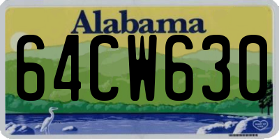 AL license plate 64CW630
