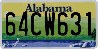 AL license plate 64CW631