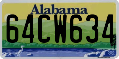 AL license plate 64CW634