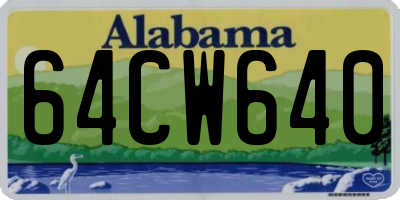 AL license plate 64CW640