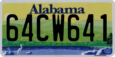 AL license plate 64CW641