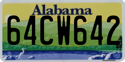 AL license plate 64CW642