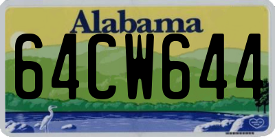 AL license plate 64CW644