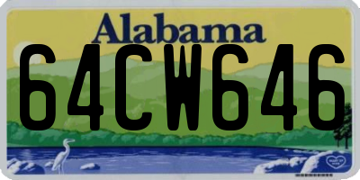 AL license plate 64CW646