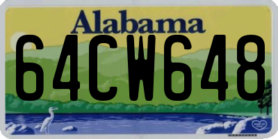 AL license plate 64CW648