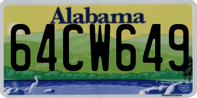 AL license plate 64CW649
