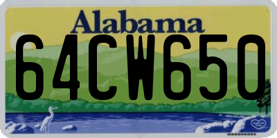 AL license plate 64CW650