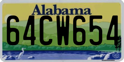 AL license plate 64CW654