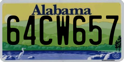 AL license plate 64CW657