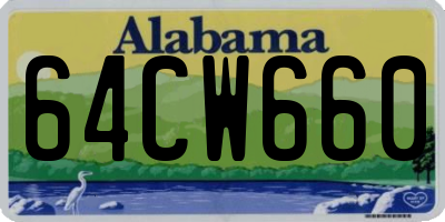 AL license plate 64CW660