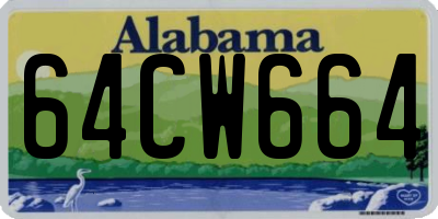 AL license plate 64CW664