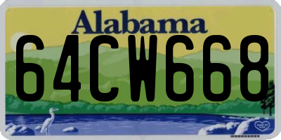 AL license plate 64CW668