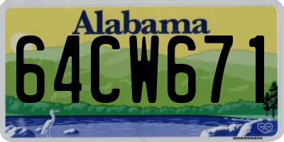 AL license plate 64CW671