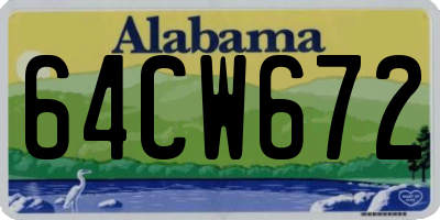 AL license plate 64CW672