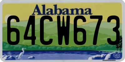 AL license plate 64CW673