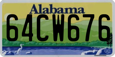 AL license plate 64CW676