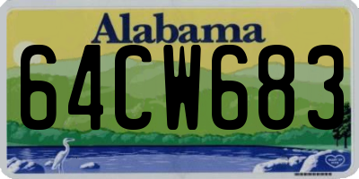 AL license plate 64CW683