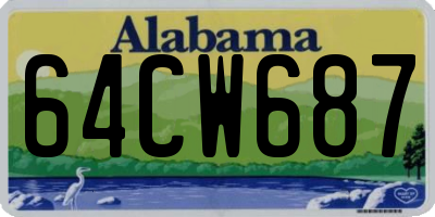 AL license plate 64CW687