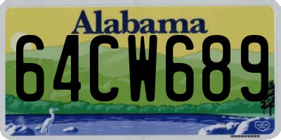 AL license plate 64CW689