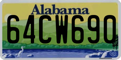 AL license plate 64CW690