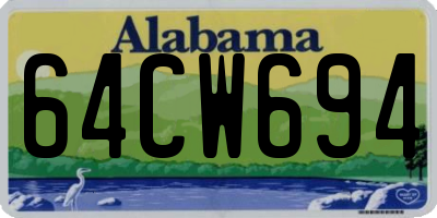 AL license plate 64CW694