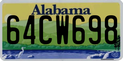 AL license plate 64CW698